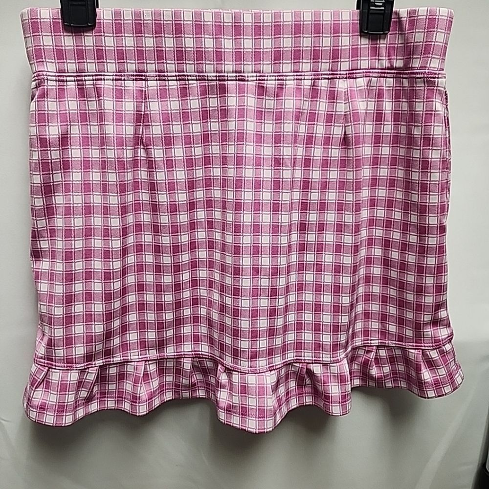 Izod Pink Plaid Golf Tennis Pickleball Skirt Skort Activewear Athletic Women's M